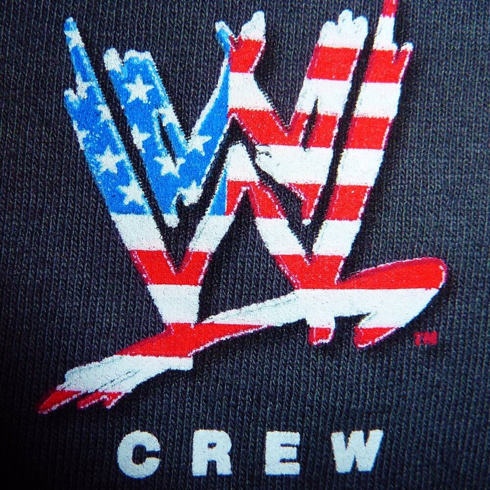 WWE Crew shirt USA American Flag logo VINTAGE year 2003 wrestling tee NEW UNWORN
